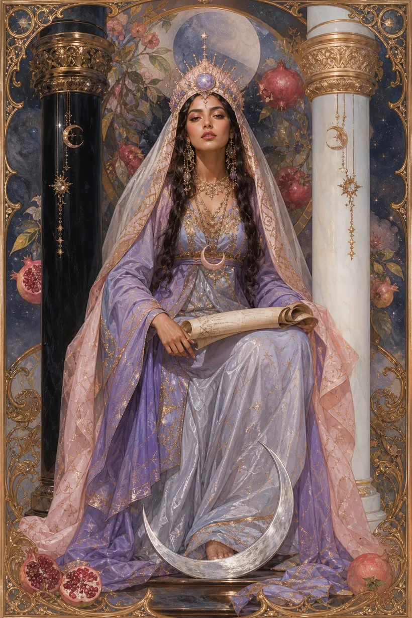 The High Priestess tarot card from the Self Says deck